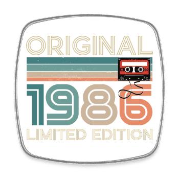 40 Years 40th Anniversary 1986 Original Vintage - Square fridge magnet - white - Front