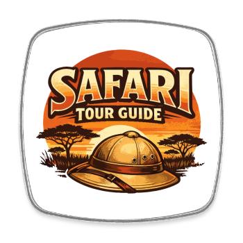 Safari Kostüm Fasching lustig Tour Guide Geschenk - Viereckiger Kühlschrankmagnet - Weiß - Vorne