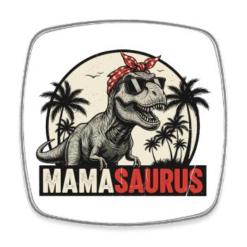 Mamasaurus – Cooles T-Rex Design für Mütter - Viereckiger Kühlschrankmagnet - Weiß - Vorne