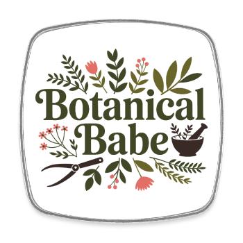 Kräuterkundige Botanische Babe Professionelle Klinik - Viereckiger Kühlschrankmagnet - Weiß - Vorne