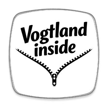 Vogtland Inside - Viereckiger Kühlschrankmagnet - Weiß - Vorne