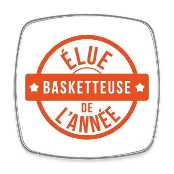 élue basketteuse de l'année - Magnet carré - blanc - Devant