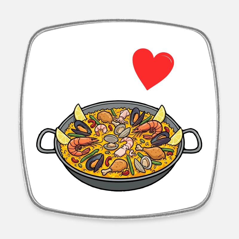 J’adore la paella - Magnet carré - blanc