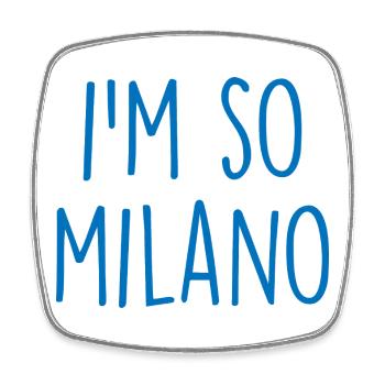 Milano Milan - Square fridge magnet - white - Front