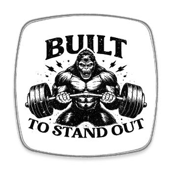 Gym Gorilla conçu pour se démarquer - Magnet carré - blanc - Devant