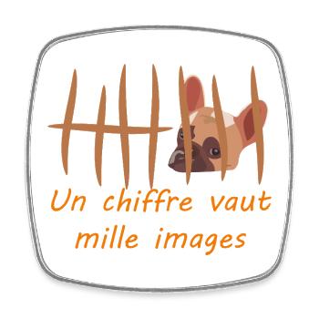 Un_chiffre_vaut_mille_images - Magnet carré - blanc - Devant