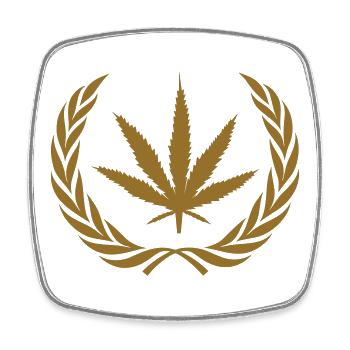 Cannabis – Weed – Legalisierung - Viereckiger Kühlschrankmagnet - Weiß - Vorne
