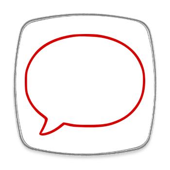 Personalize your own speech bubble comic - Square fridge magnet - white - Front