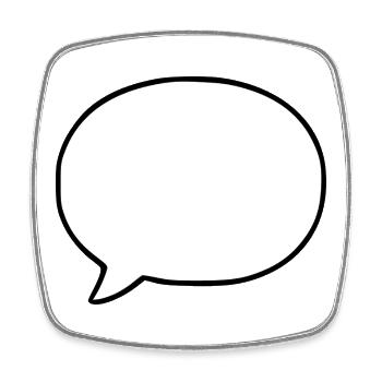 Personnalisez votre propre bande dessinée en bulles de dialogue - Magnet carré - blanc - Devant