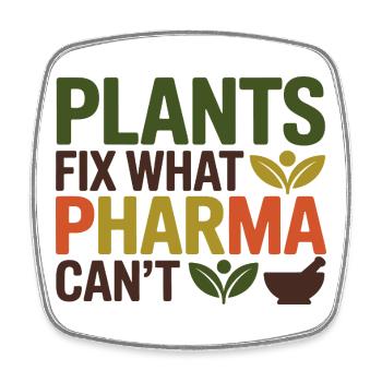Herbalist Plants Fix What Pharma Can't Profession - Square fridge magnet - white - Front