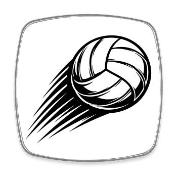 Volleyball Ball - Square fridge magnet - white - Front