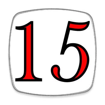 15. 15 ANS. 15e ANNIVERSAIRE. ANNIVERSAIRE 15 ANS. - Magnet carré - blanc - Devant