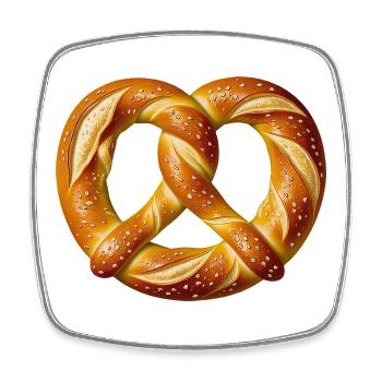 Brezel Bäcker Kostüm Backwaren Bäckerei Karneval  - Viereckiger Kühlschrankmagnet - Weiß - Vorne