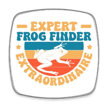 Frog Catcher Expert Frog Finder Extraordinaire - Viereckiger Kühlschrankmagnet - Weiß - Vorne