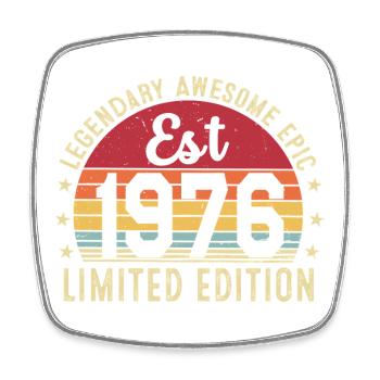 50th Anniversary - Vintage Gift 1976 - Square fridge magnet - white - Front