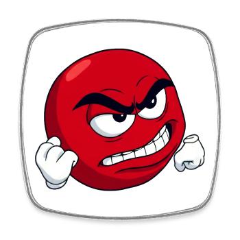[Your text] Personalize It - Angry Meme Motif - Square fridge magnet - white - Front