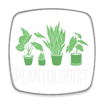 Plantologist Funny Plant Lover Flower - Square fridge magnet - white - Front