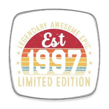 29th Anniversary - Vintage Gift 1997 - Square fridge magnet - white - Front