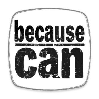 because can - Square fridge magnet - white - Front