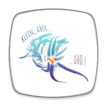 Slug – little beauty - Square fridge magnet - white - Front