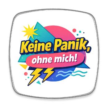 Don't panic without me! - Square fridge magnet - white - Front