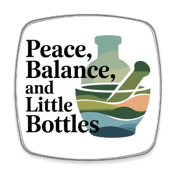 Homeopathy Peace Balance Little Bottles Profession - Square fridge magnet - white - Front