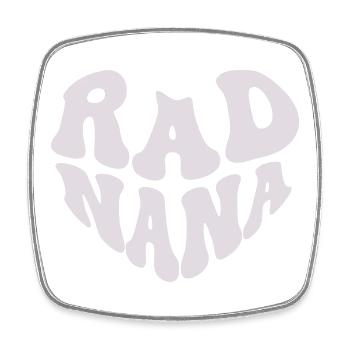 Retro Rad Nana Heart – Cool Nana (Custom Color) - Viereckiger Kühlschrankmagnet - Weiß - Vorne