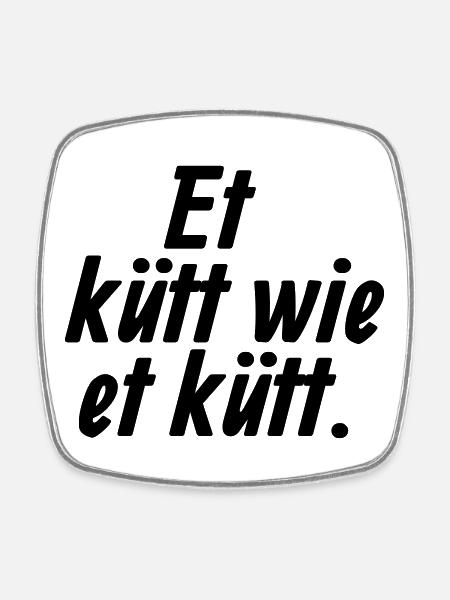 Et kütt wie et kütt - Et Kölsche Jrundjesetz §2 - Viereckiger Kühlschrankmagnet - Weiß