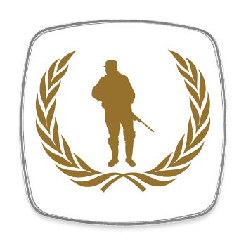 Hunting - Hunter - Square fridge magnet - white - Front
