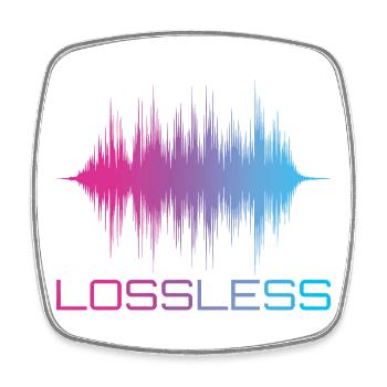 Verlustfreies Audioformat Audiophile Sound - Viereckiger Kühlschrankmagnet - Weiß - Vorne