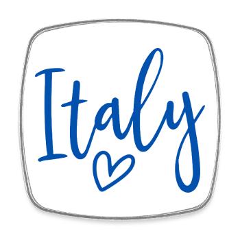 Italien – Herz der Frauen, Liebe zu Italien - Viereckiger Kühlschrankmagnet - Weiß - Vorne