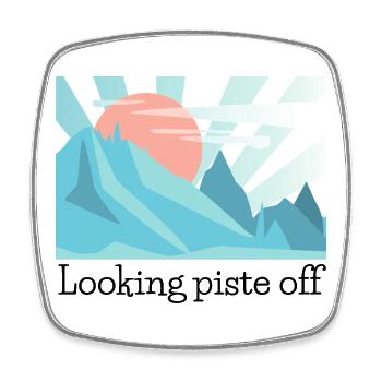 On regarde la piste - Magnet carré - blanc - Devant