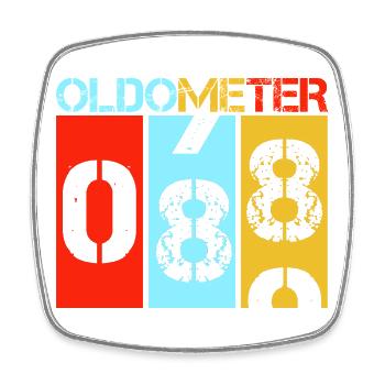 Oldometer 88 Funny 88th Birthday Retro - Square fridge magnet - white - Front