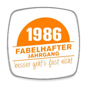 Millésime fabuleux né en 1986 - Magnet carré - blanc - Devant