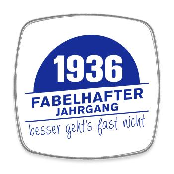 Fabelhafter Jahrgang 1936 geboren - Viereckiger Kühlschrankmagnet - Weiß - Vorne
