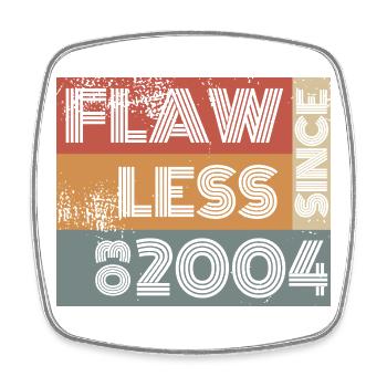 22. Birthday Flawless since 03/2004 - Square fridge magnet - white - Front