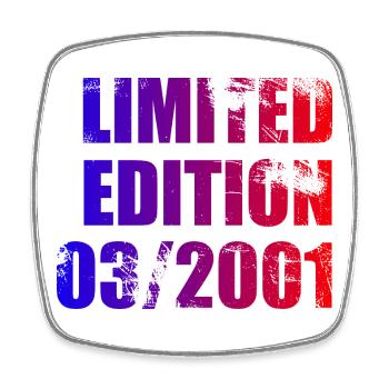 25th Anniversary Limited Edition 03/2001 - Square fridge magnet - white - Front
