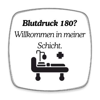 Für Mitarbeiter im Krankenhaus - Viereckiger Kühlschrankmagnet - Weiß - Vorne