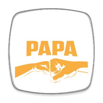 Super Papa Idea Cadeau Fête Des Fathers Anniversaire - Viereckiger Kühlschrankmagnet - Weiß - Vorne