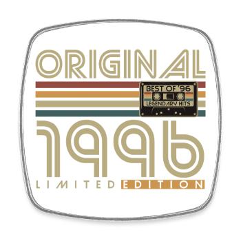Original 1996 Jahrgang Vintage Geburtstag Geschenk - Viereckiger Kühlschrankmagnet - Weiß - Vorne