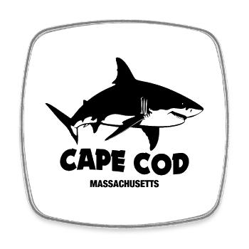 Cape Cod - great white sharks - Square fridge magnet - white - Front