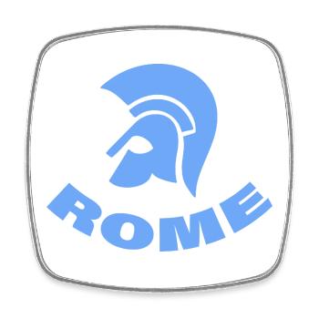 Rome - Magnet carré - blanc - Devant