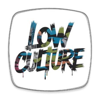 Love Culture Graffiti Collage - Viereckiger Kühlschrankmagnet - Weiß - Vorne