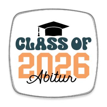 Class Of 2026 Outfit Abi 26 Abitur Hut Abschluss - Viereckiger Kühlschrankmagnet - Weiß - Vorne