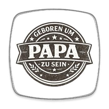 Born To Be Dad Gift Vintage - Square fridge magnet - white - Front