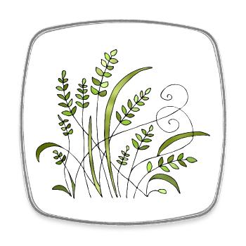 Blumen - Viereckiger Kühlschrankmagnet - Weiß - Vorne
