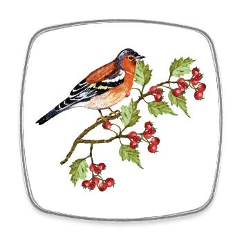 Bunter Vogel - Viereckiger Kühlschrankmagnet - Weiß - Vorne