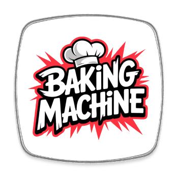 Plaisir à la machine à boulanger - Magnet carré - blanc - Devant