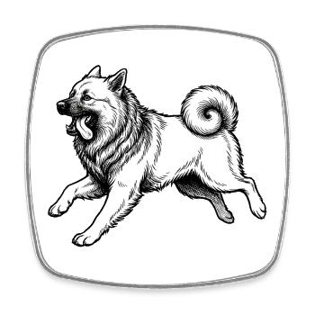 Eurasier | Bright - Square fridge magnet - white - Front