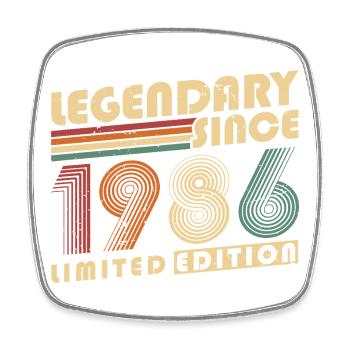 Légendaire depuis 1986 Anniversaire vintage - Magnet carré - blanc - Devant